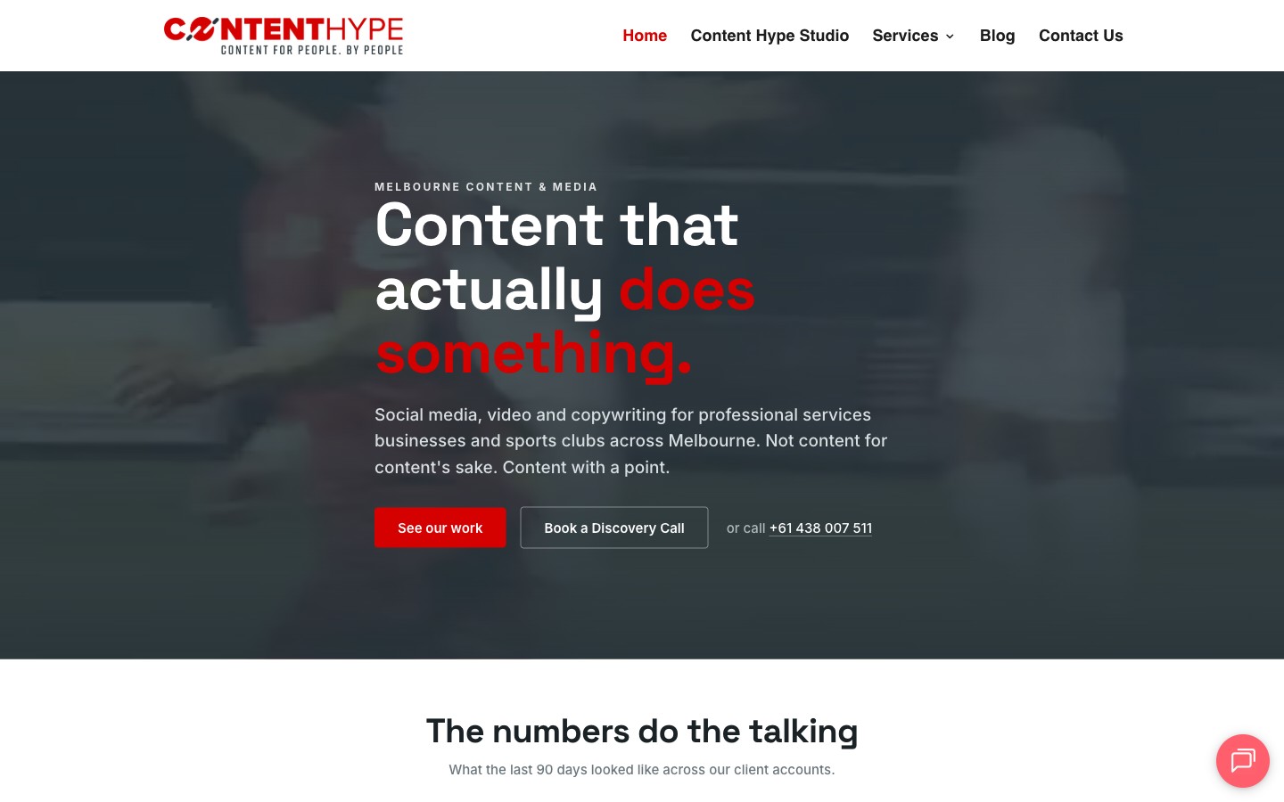 Content Hype website, built by Content Hype