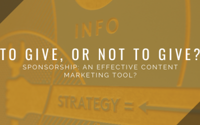 How can sponsorship fit into your content marketing plan?