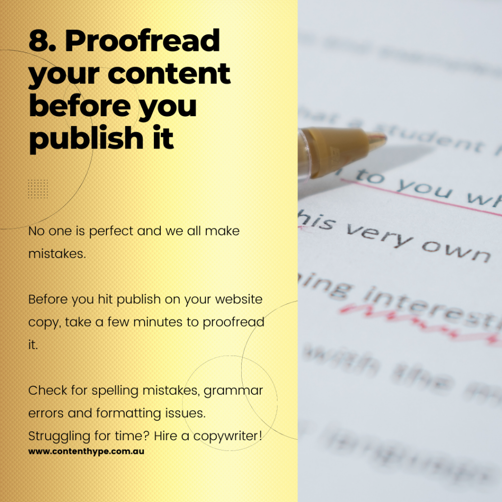 Proofread your content