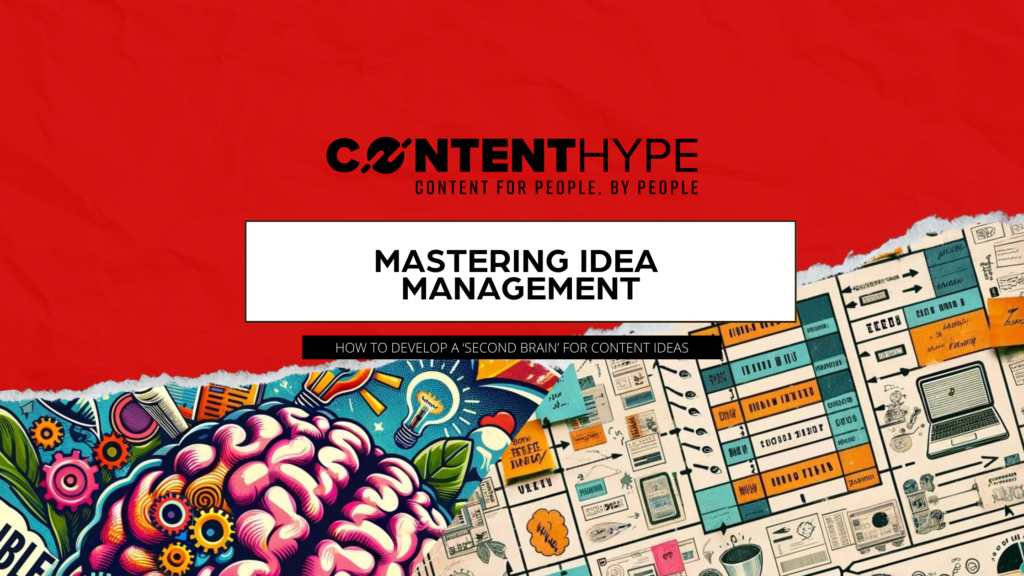 A blog post banner for an article about mastering idea management with tips from a Melbourne content agencye